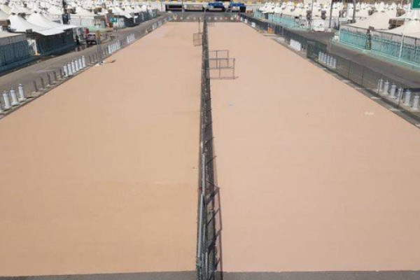 Heat-blocking coating experiment implemented in Jamarat area in Mina