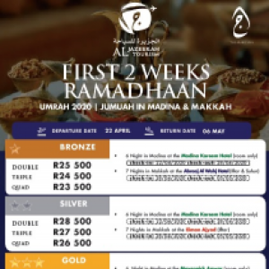 Al Jazeerah Tourism - First 2 Weeks Ramadhaan - Gold | Ramadaan 2020 ...