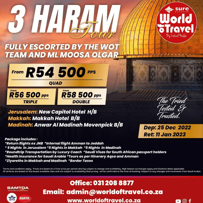 israel travel packages from south africa